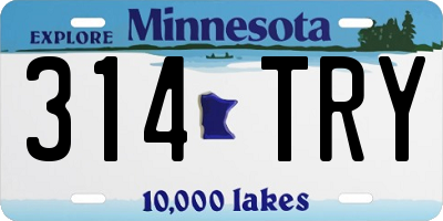 MN license plate 314TRY