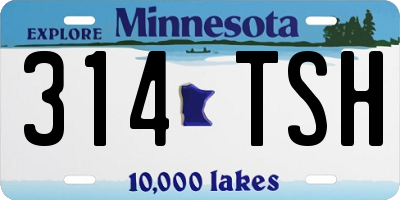 MN license plate 314TSH