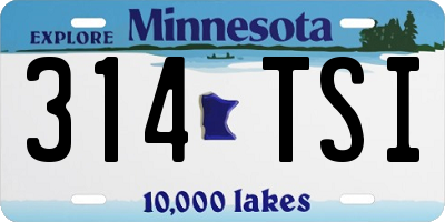 MN license plate 314TSI