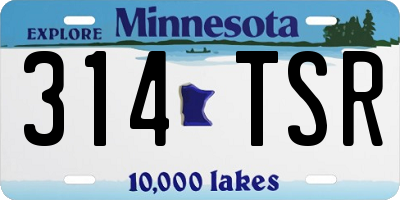 MN license plate 314TSR