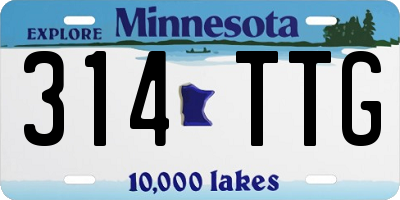 MN license plate 314TTG