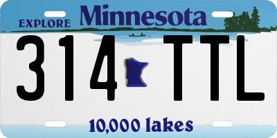 MN license plate 314TTL