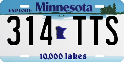 MN license plate 314TTS