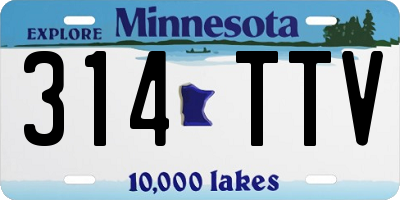 MN license plate 314TTV