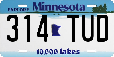 MN license plate 314TUD