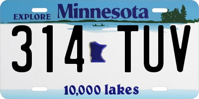 MN license plate 314TUV