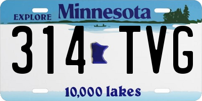 MN license plate 314TVG