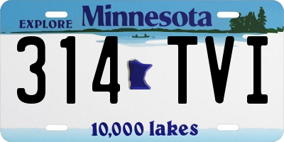 MN license plate 314TVI
