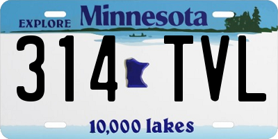 MN license plate 314TVL