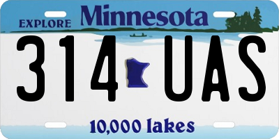 MN license plate 314UAS
