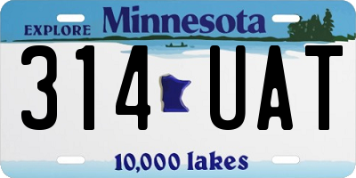 MN license plate 314UAT