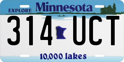 MN license plate 314UCT