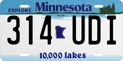 MN license plate 314UDI
