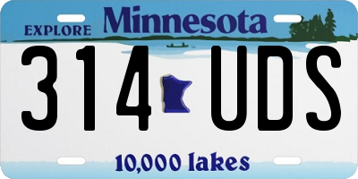 MN license plate 314UDS