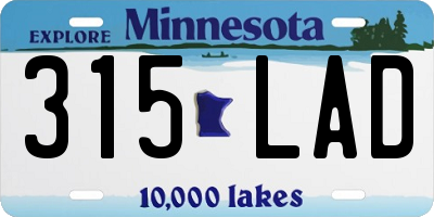 MN license plate 315LAD