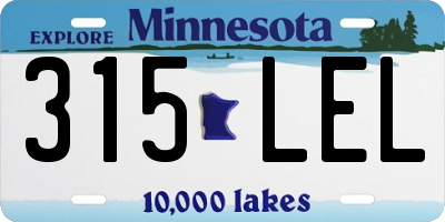 MN license plate 315LEL