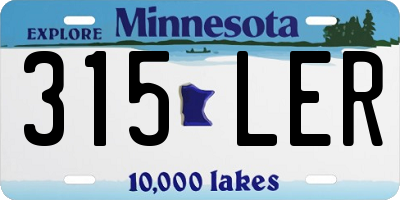 MN license plate 315LER