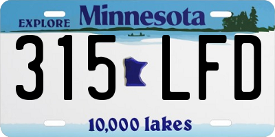 MN license plate 315LFD