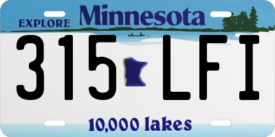 MN license plate 315LFI