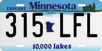 MN license plate 315LFL