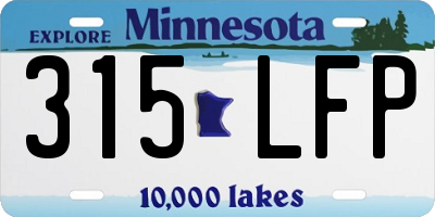 MN license plate 315LFP