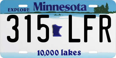 MN license plate 315LFR