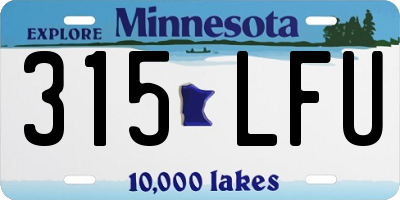 MN license plate 315LFU