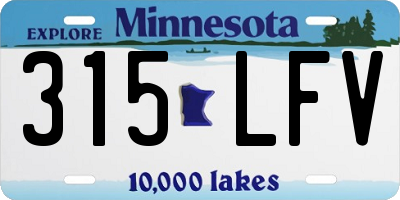 MN license plate 315LFV