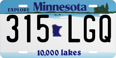 MN license plate 315LGQ
