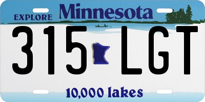 MN license plate 315LGT