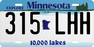 MN license plate 315LHH