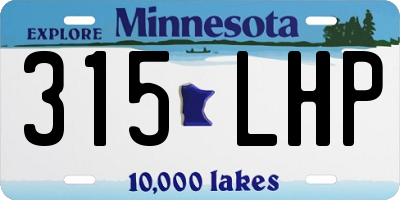 MN license plate 315LHP