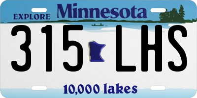 MN license plate 315LHS