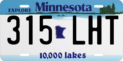 MN license plate 315LHT
