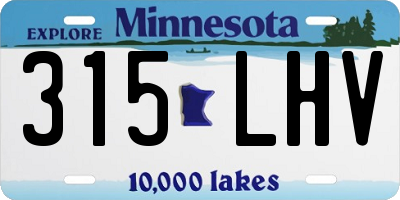 MN license plate 315LHV