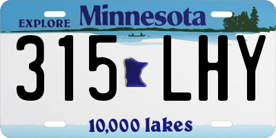 MN license plate 315LHY