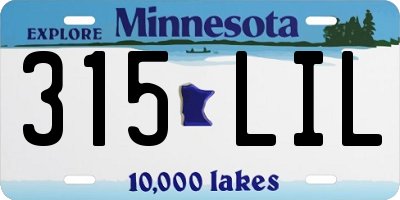 MN license plate 315LIL
