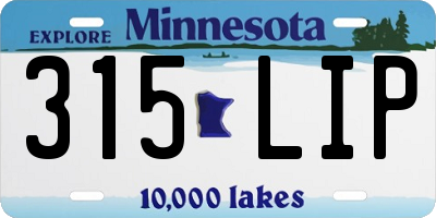 MN license plate 315LIP
