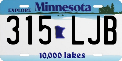 MN license plate 315LJB