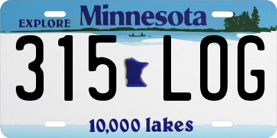 MN license plate 315LOG