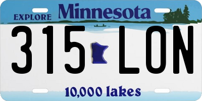 MN license plate 315LON
