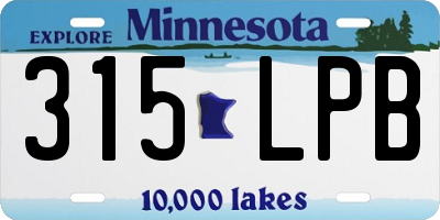 MN license plate 315LPB
