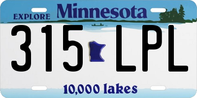 MN license plate 315LPL