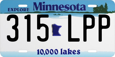 MN license plate 315LPP