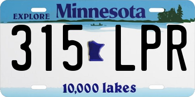 MN license plate 315LPR