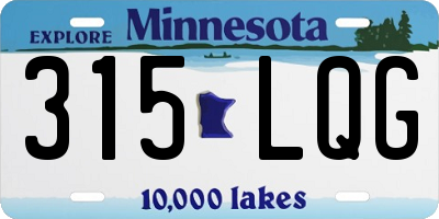 MN license plate 315LQG