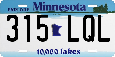 MN license plate 315LQL