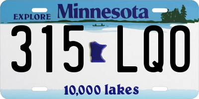 MN license plate 315LQO
