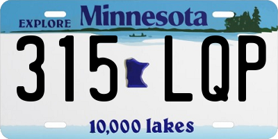 MN license plate 315LQP