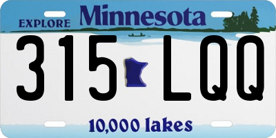 MN license plate 315LQQ